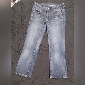 American Eagle artist crop jeans